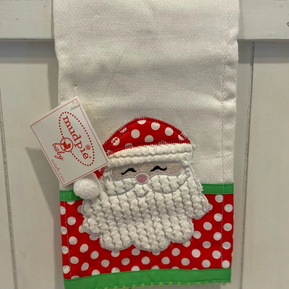 Santa and reindeer Mudpie burp cloths